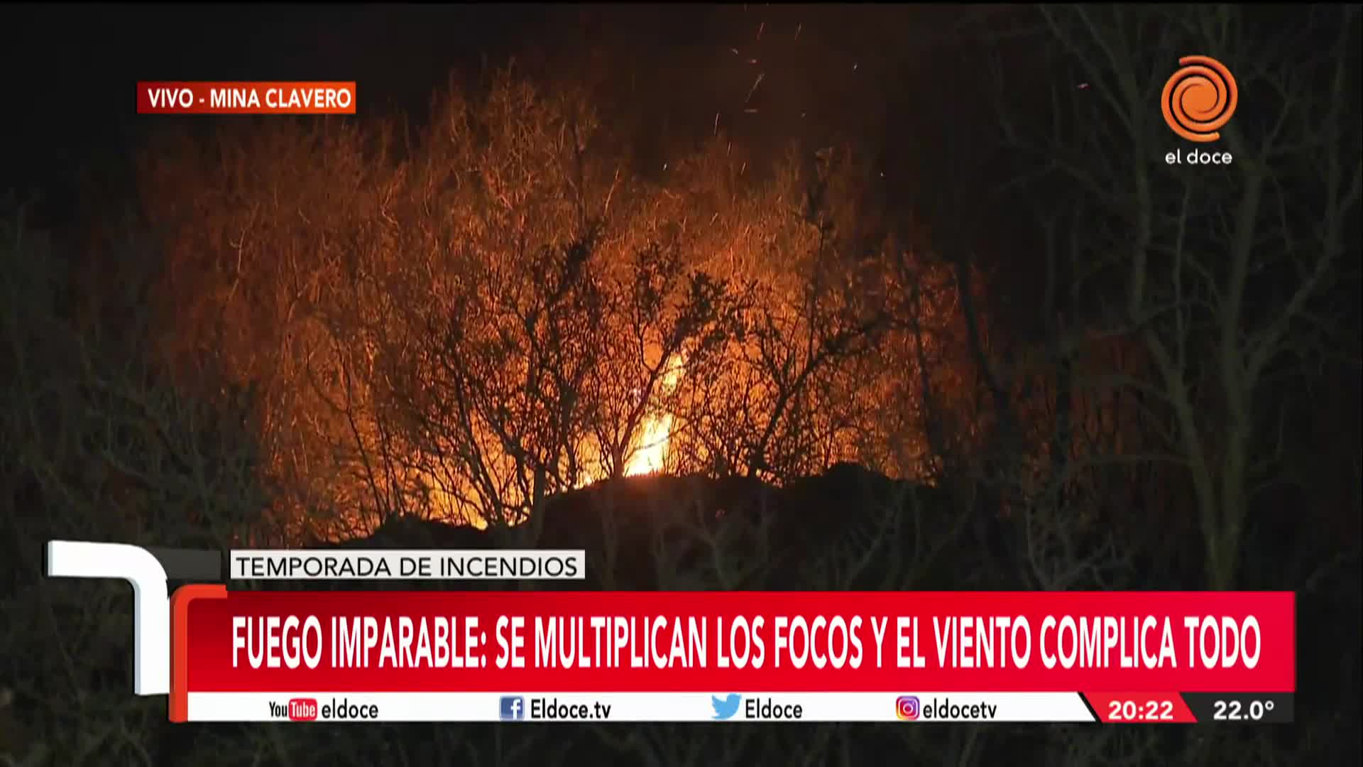 Incendio en Mina Clavero: "Una persona enferma estuvo prendiendo fuego"