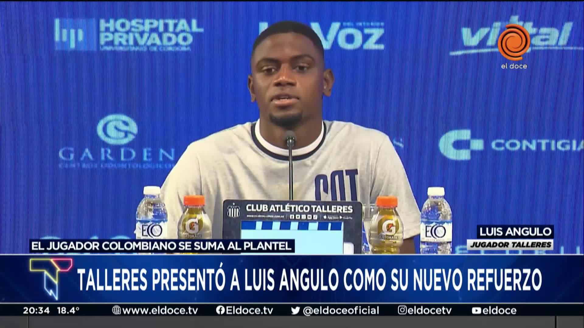 El colombiano Angulo fue presentado en Talleres