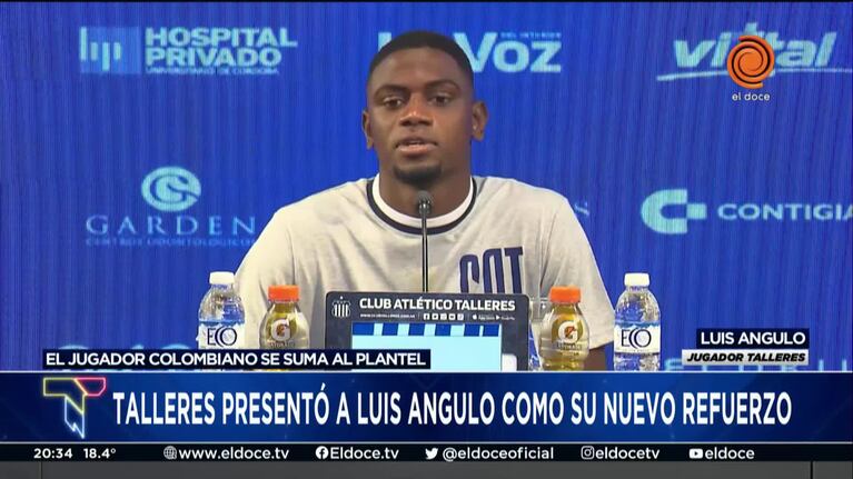 El colombiano Angulo fue presentado en Talleres