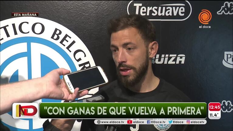 Bernardello se sumó a Belgrano: "El deseo es volver a Primera"