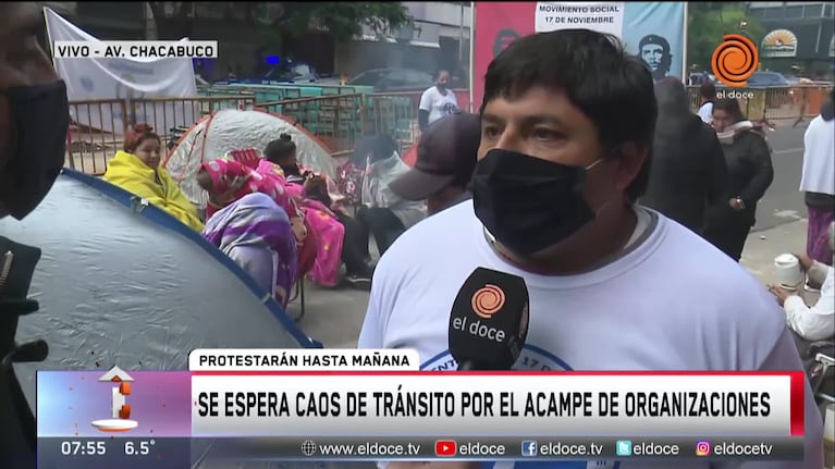 Caos en el centro: al Polo Obrero le quedan 24 horas de acampe