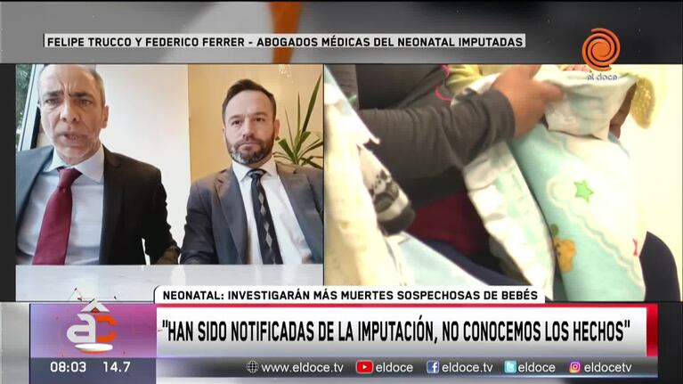 Los abogados de las médicas del Hospital Neonatal imputadas: “Están sorprendidas”