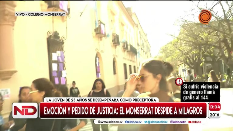 La despedida a Milagros Bottone en el Monserrat