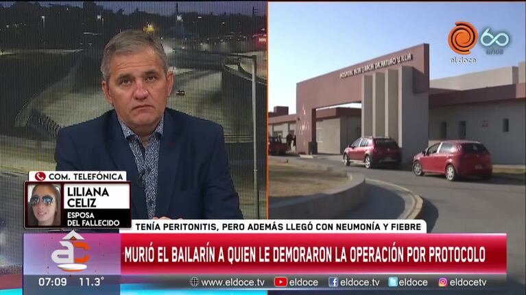 Murió el bailarín que tenía peritonitis: la denuncia de la esposa
