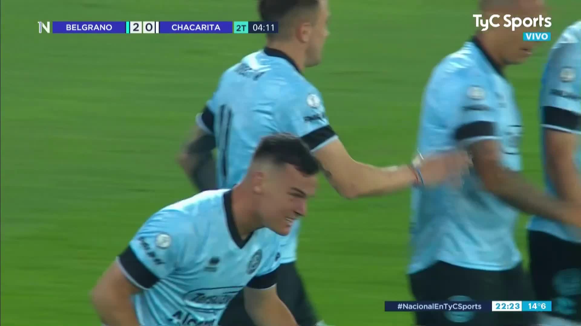 Bombazo de Oliver para el 2-0 de Belgrano a Chacarita