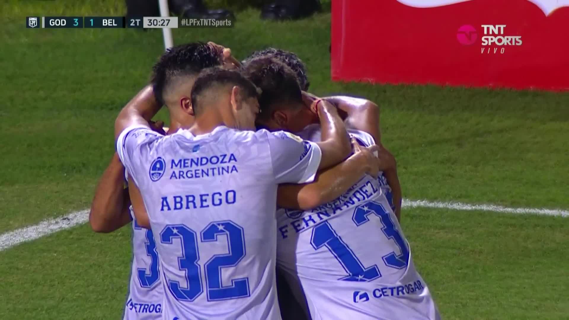 El gol del 3-1 de Godoy Cruz a Belgrano