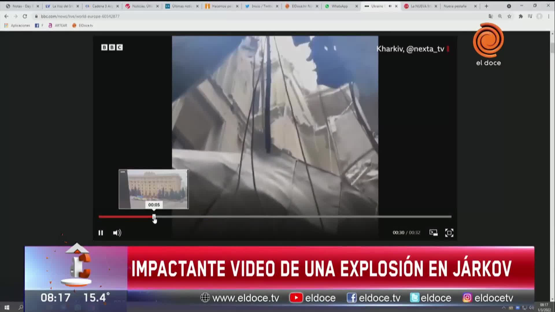 Así bombardearon un edificio en Ucrania