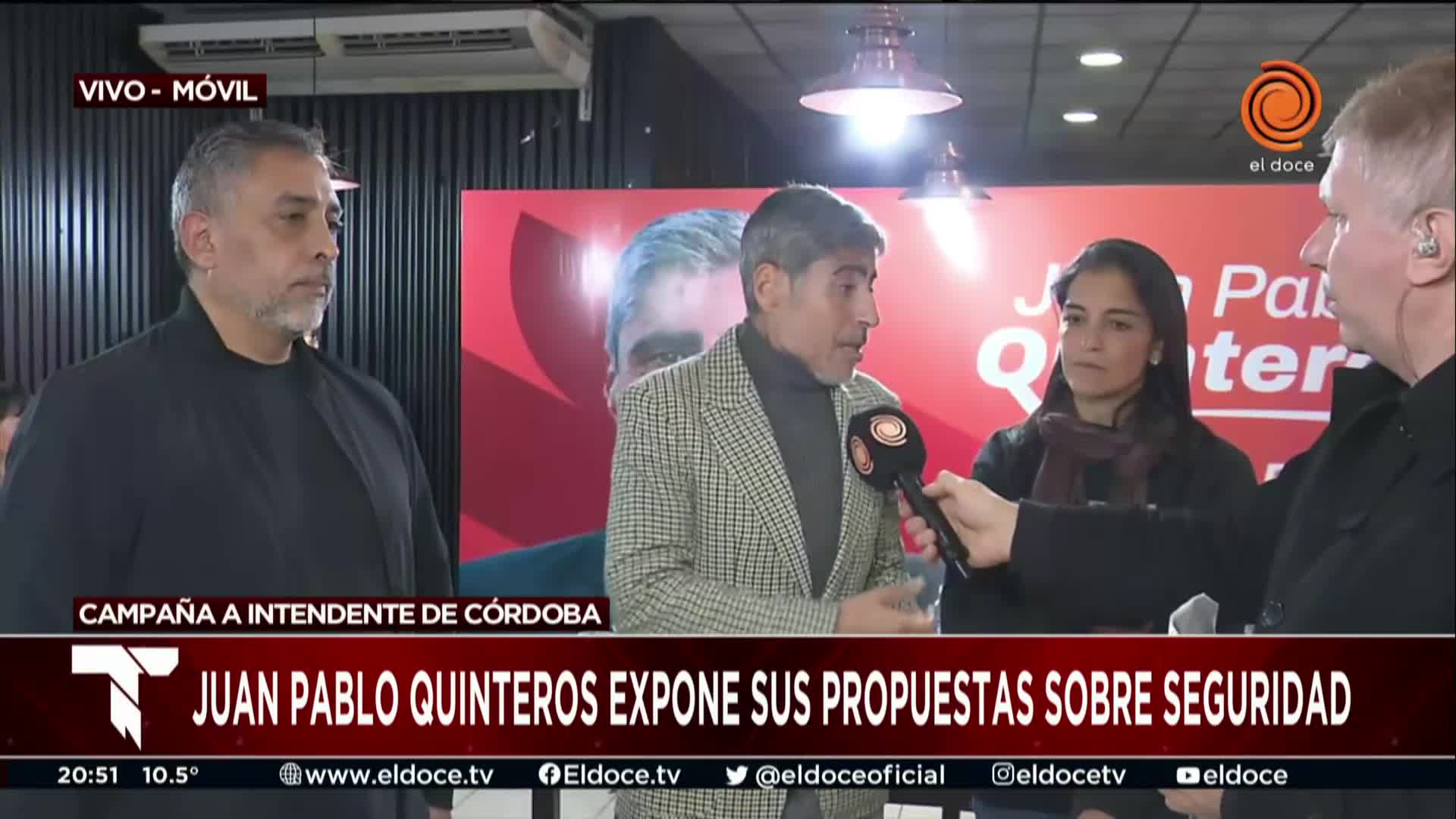 Las propuestas en seguridad y transporte de Juan Pablo Quinteros