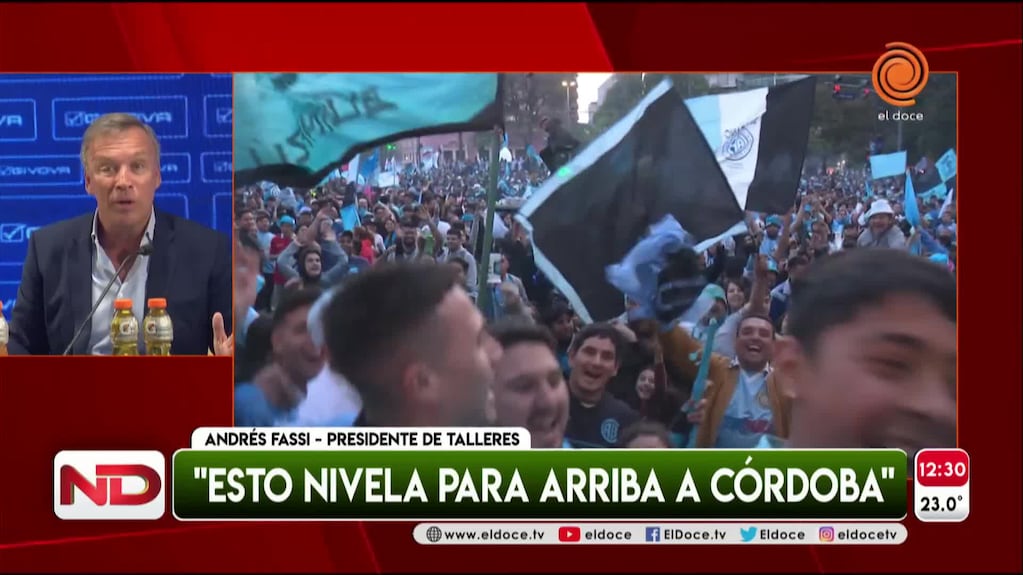 Fassi felicitó a Belgrano por el ascenso: "Nivela para arriba a Córdoba"