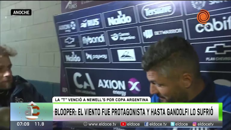 El blooper que protagonizó Gandolfi por el viento