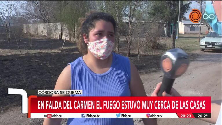 Falda del Carmen, en llamas: "No hay forma de explicar lo que es vivir esto"