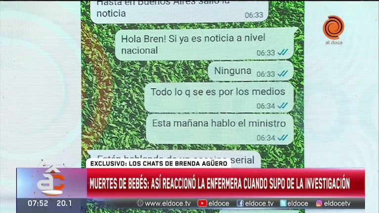 Los chats y la reacción de Brenda Agüero por las muertes de bebés