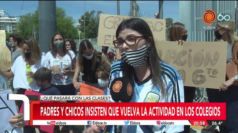 Padres de unos 70 colegios de Córdoba insisten en volver a las clases presenciales