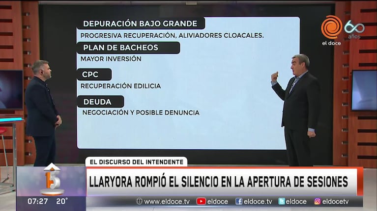 El momento del furcio en el discurso de Martín Llaryora 