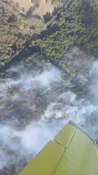 Vista aérea del incendio en Capilla Vieja