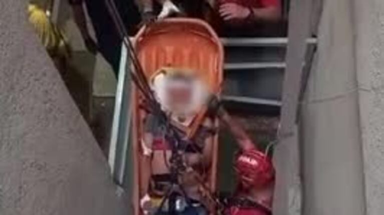 El rescate a dos albañiles en Alta Córdoba