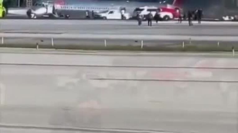 Un avión se prendió fuego tras aterrizar en Miami