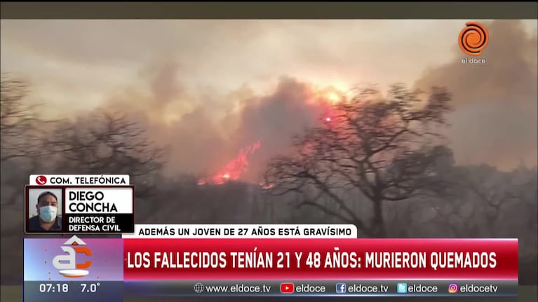 La situación de los incendios en el norte de Córdoba