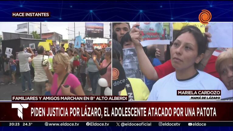 El pedido de justicia por el chico atacado por una patota