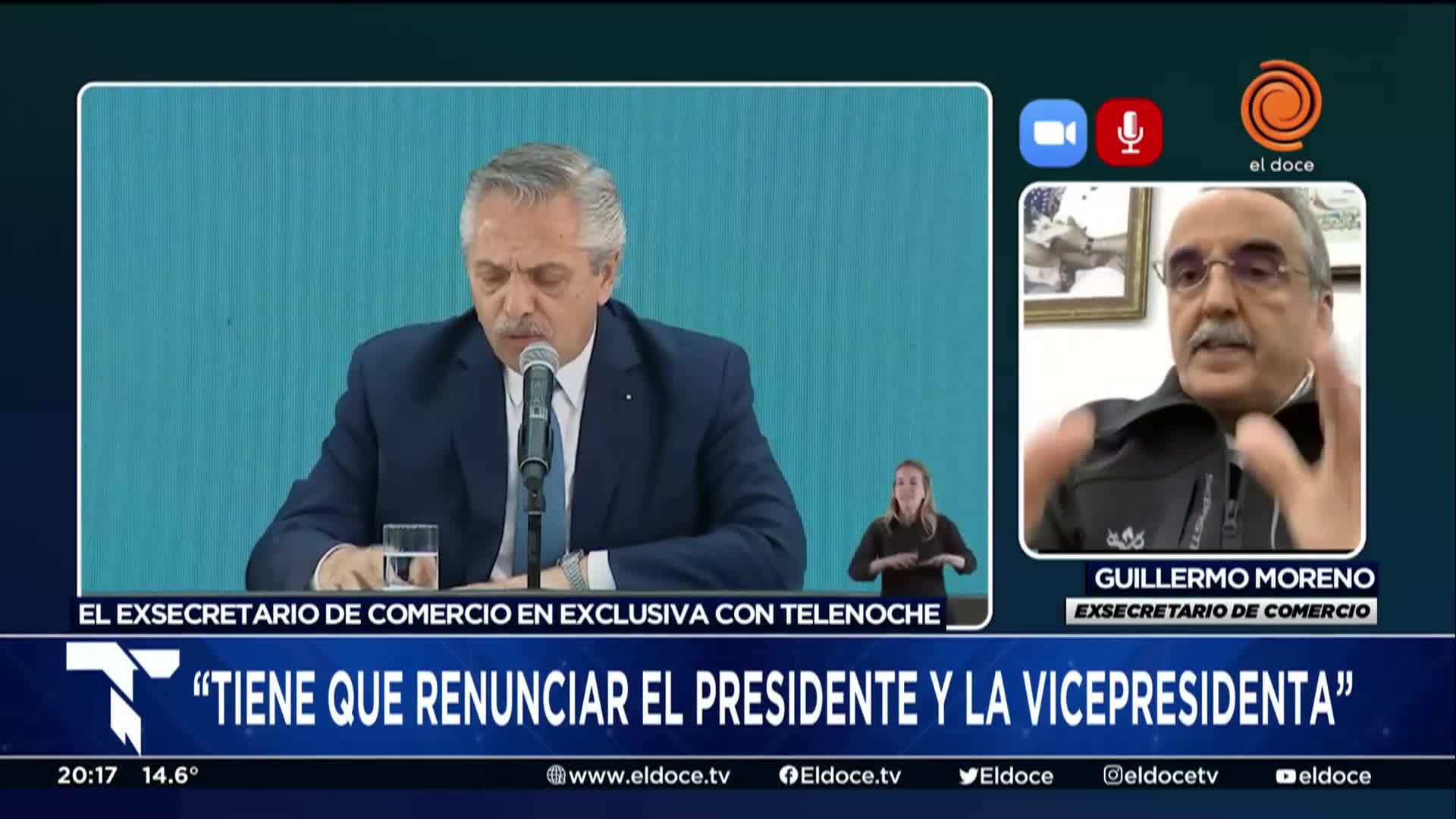 Moreno, duro contra el Gobierno nacional: "Esto es más complicado que el 2001"