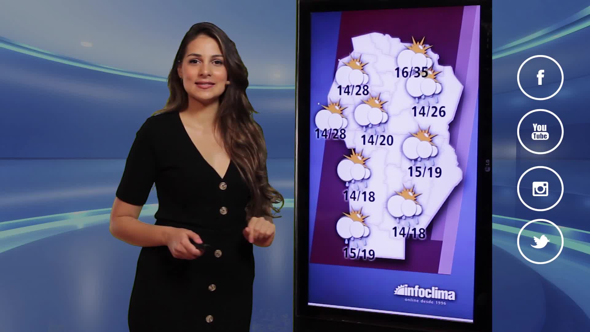 Miércoles inestable y lluvioso en Córdoba