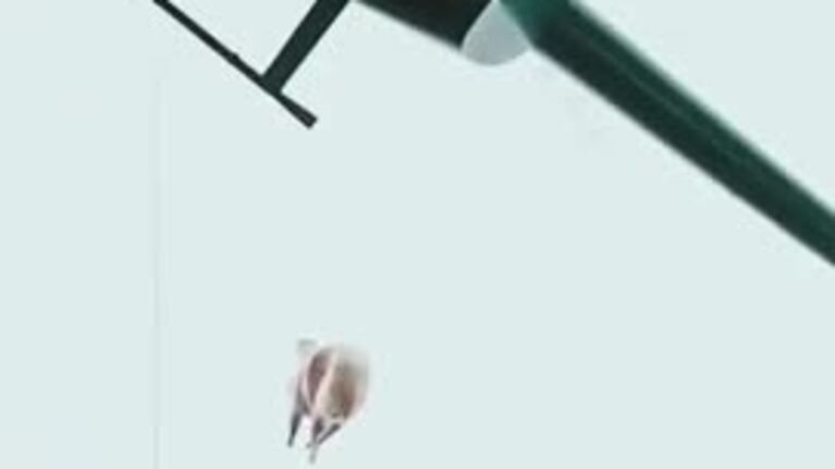 El nuevo video en alta definición del cordero cayendo del helicóptero