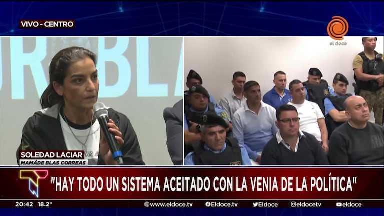 Soledad Laciar habló de "misión cumplida" tras las condenas