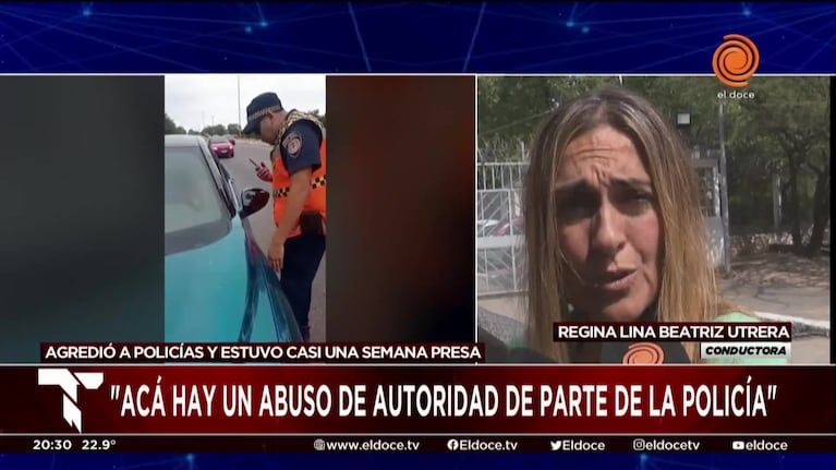 La mujer que agredió a la Caminera denunció que hubo "abuso de autoridad"