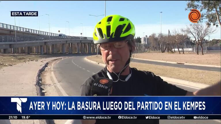 Las inmediaciones del Kempes quedaron llenas de basura tras el partido de Talleres vs. Vélez