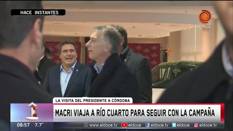 Macri en Córdoba: "Comimos muy bien, qué bueno el chef"