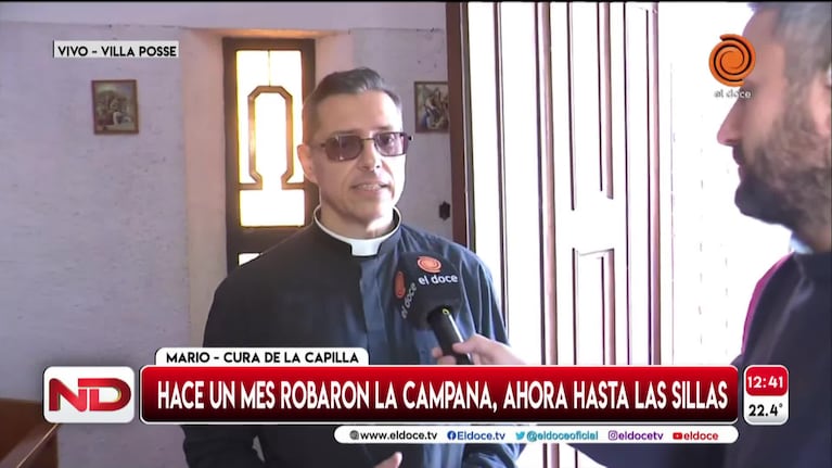 El lamento del cura que tiene a cargo la iglesia de Villa Posse