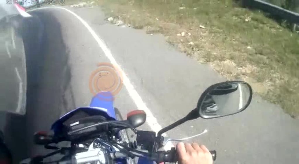 Un motociclista derrapó en las Altas Cumbres
