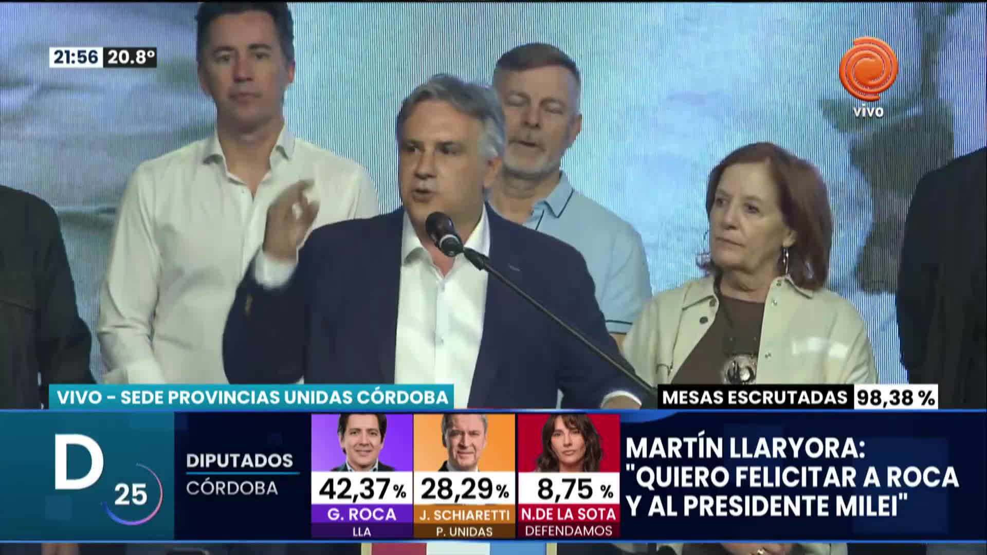 Martin Llaryora reconoció la derrota
