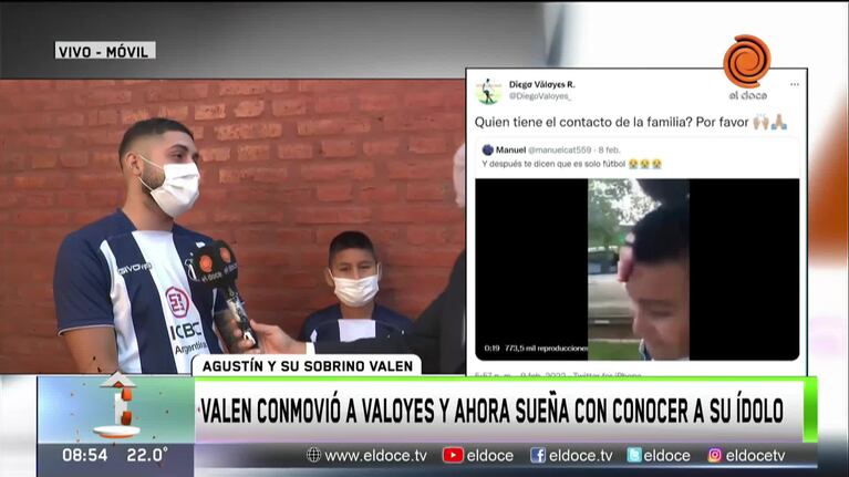 Valentín, el nene que se emocionó por Talleres y se hizo viral