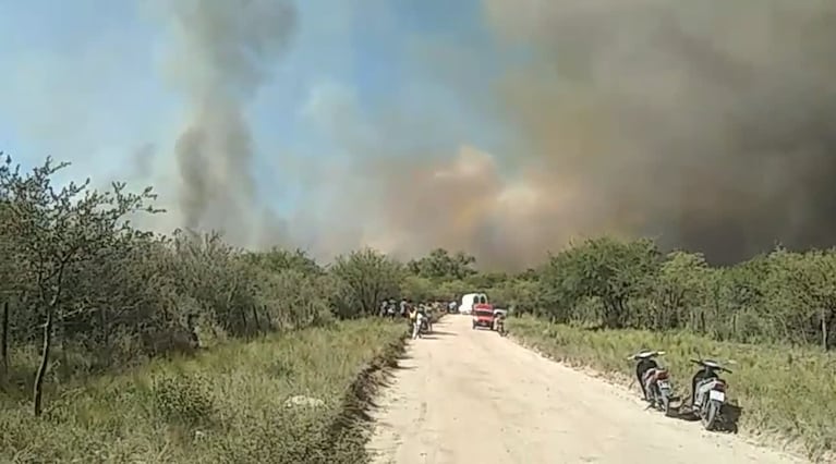 La localidad de La Paz, en llamas