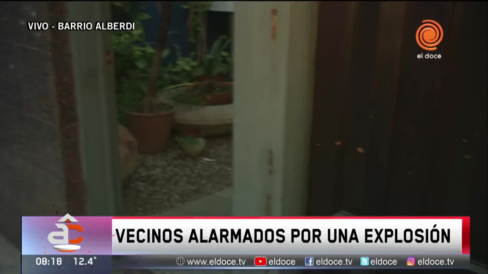 Explosión y misterio en barrio Alberdi