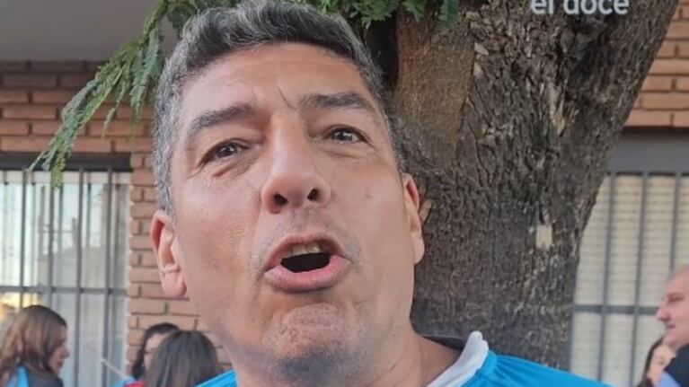 La alegría de los hinchas de Belgrano en la previa ante Unión