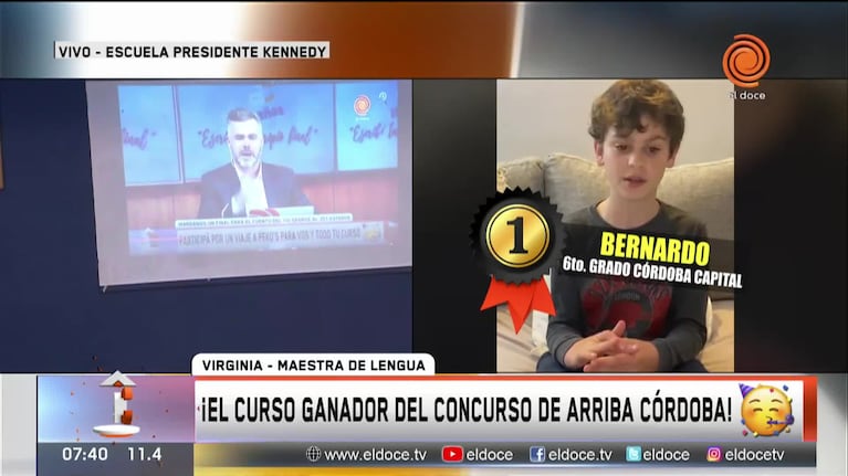 La emoción del ganador del concurso de Arriba Córdoba