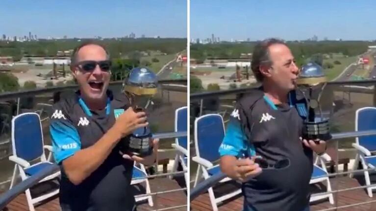 El icónico festejo de Guillermo Francella por el triunfo de Racing