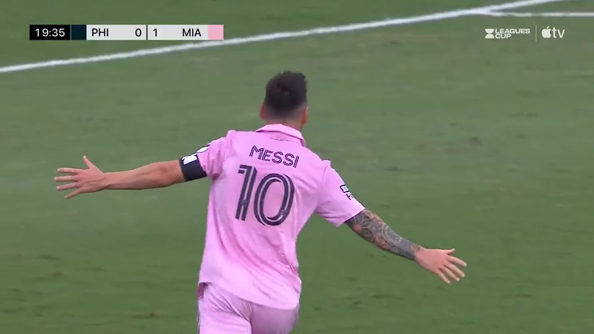 Messi y el 2 a 0 de Inter sobre Philadelphia