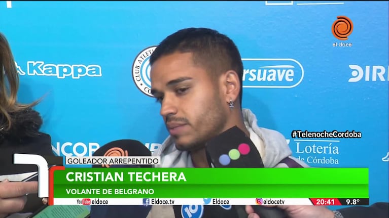 Cristian Techera se disculpó con los hinchas de Belgrano