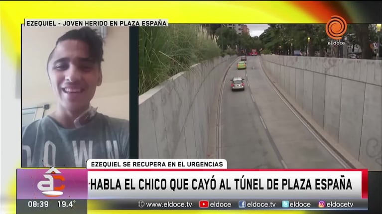 Habló Ezequiel, el adolescente que cayó al túnel de Plaza España