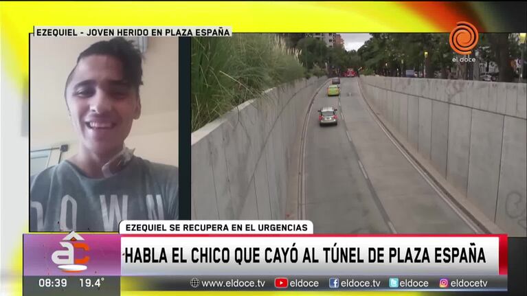 Habló Ezequiel, el adolescente que cayó al túnel de Plaza España