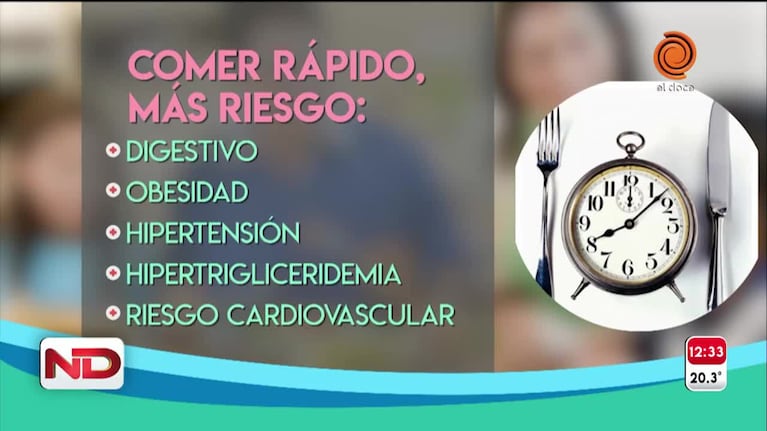 Los riesgos de comer demasiado rápido