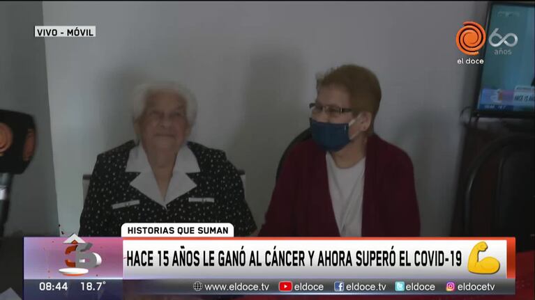 A los 99 años, una cordobesa le ganó al coronavirus