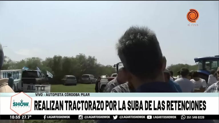 Protesta de los agropecuarios en Córdoba