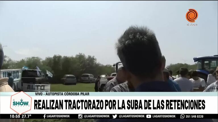 Protesta de los agropecuarios en Córdoba