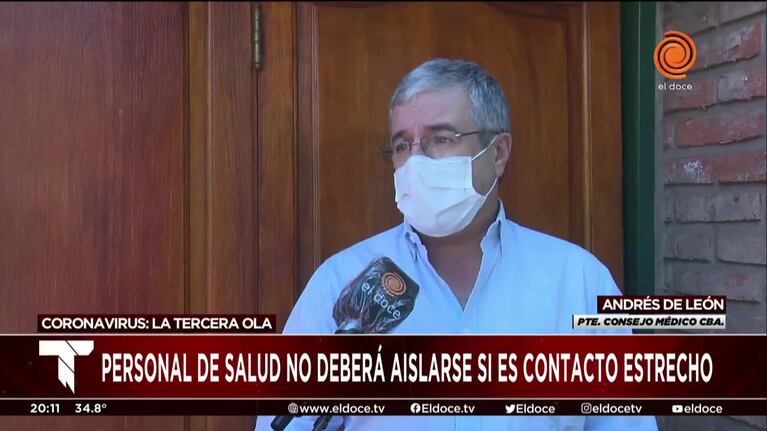 Coronavirus: personal de salud no deberá aislarse si es contacto estrecho
