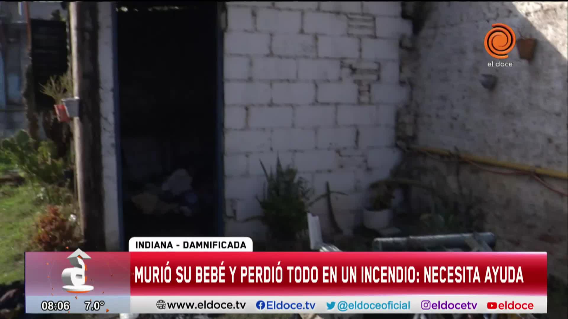 Se le incendió la habitación, murió su bebé y pide ayuda para comprar materiales