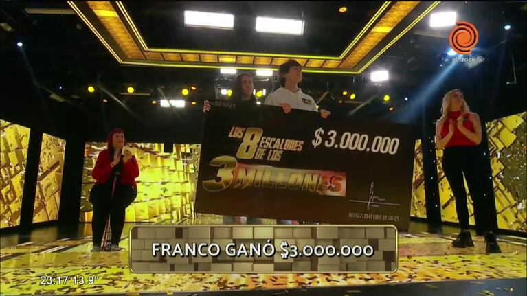 El ganador de Los 8 escalones destinará el premio a su abuela